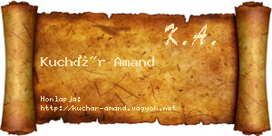 Kuchár Amand névjegykártya